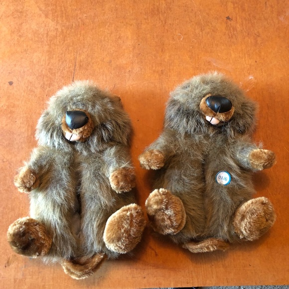 Fuzzy Beaver Slippers - Picture 1 of 5